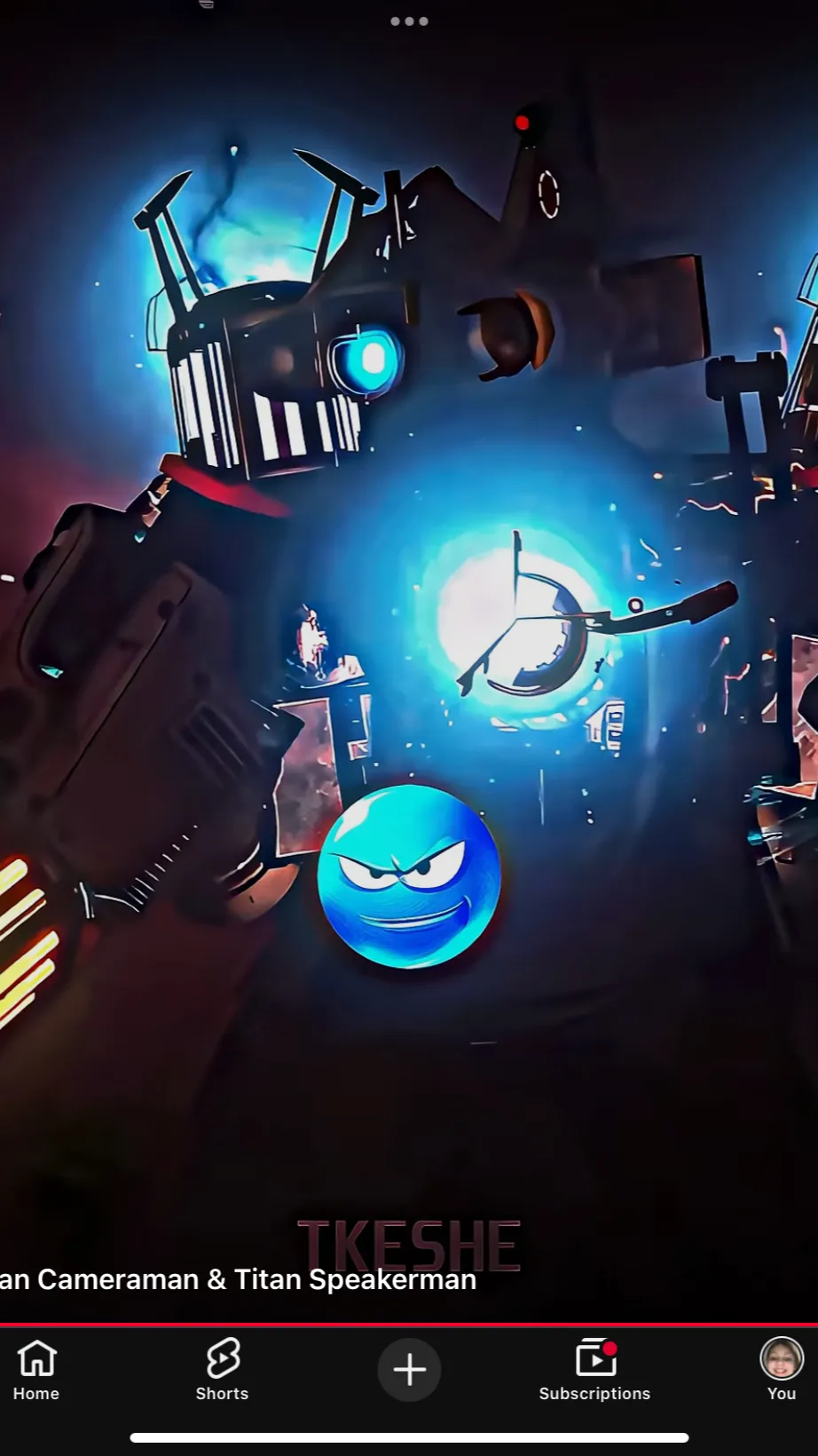 ai character: Titan camera man background