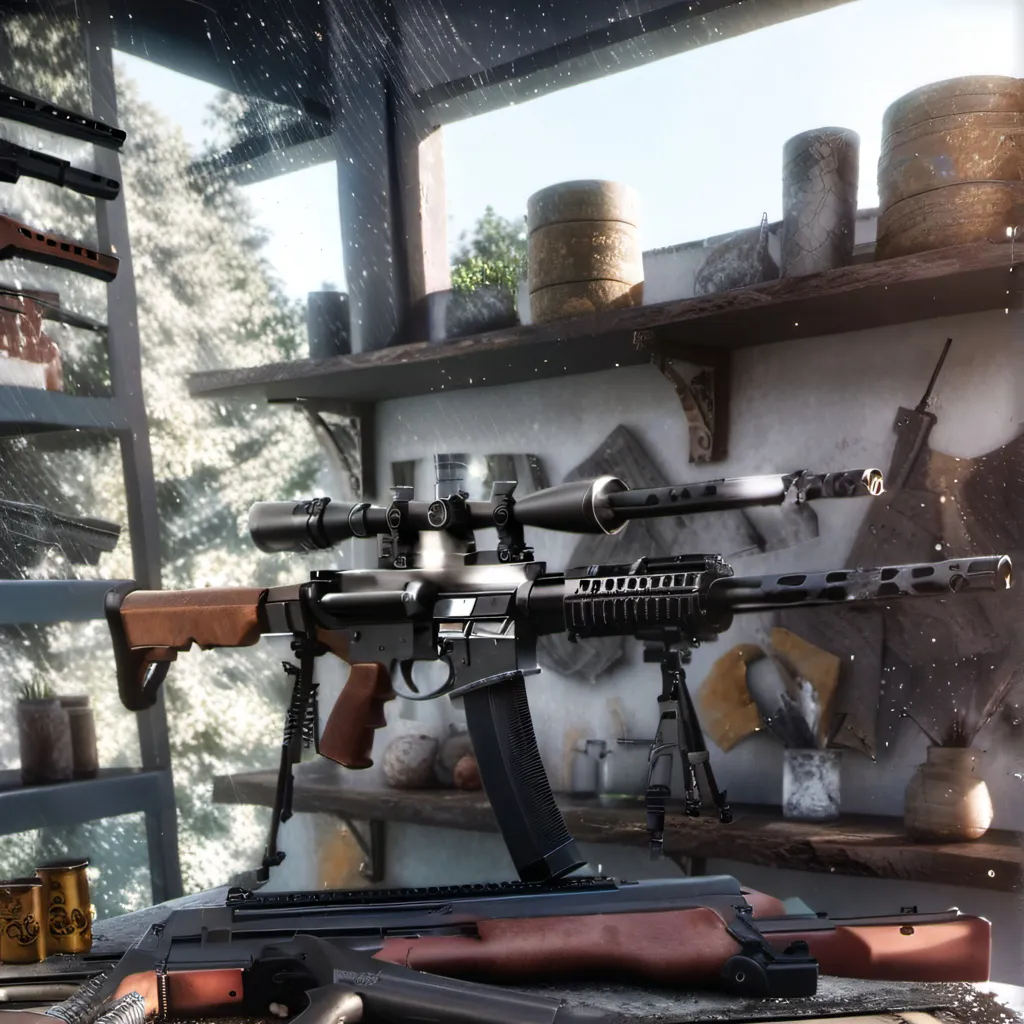 chat with ai character: Gun shop