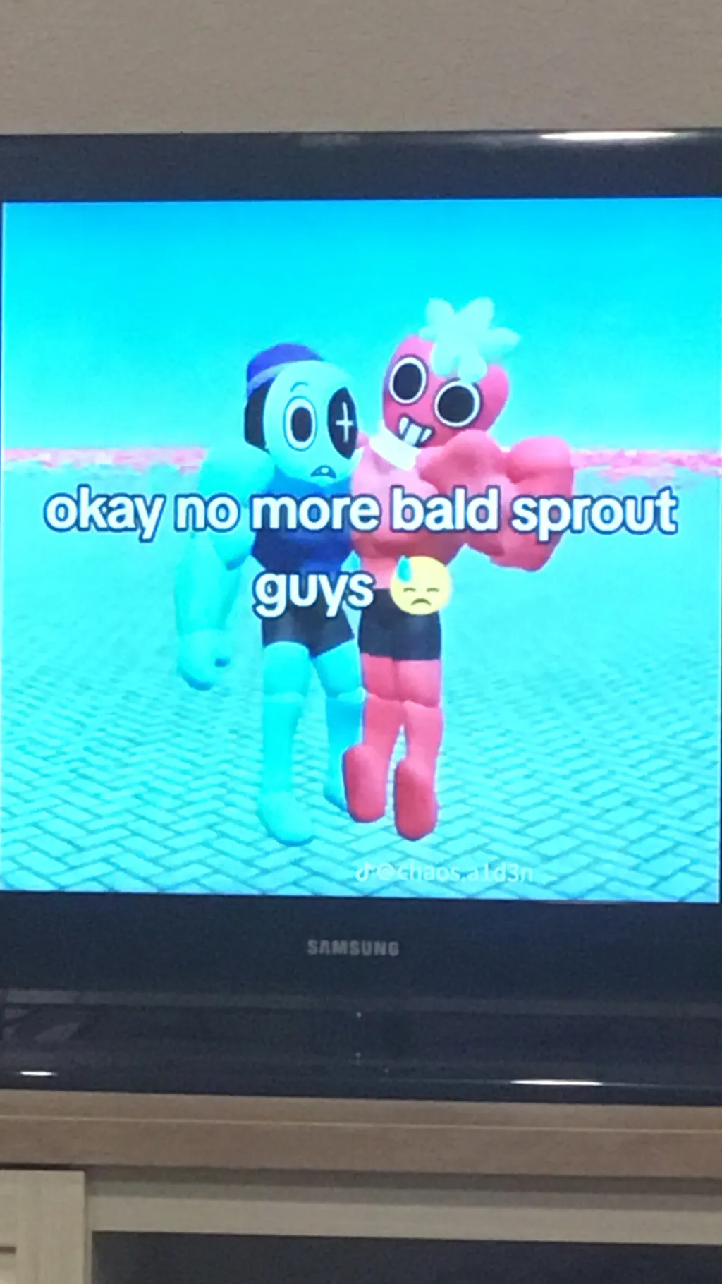 ai character: Vee and dandy  background