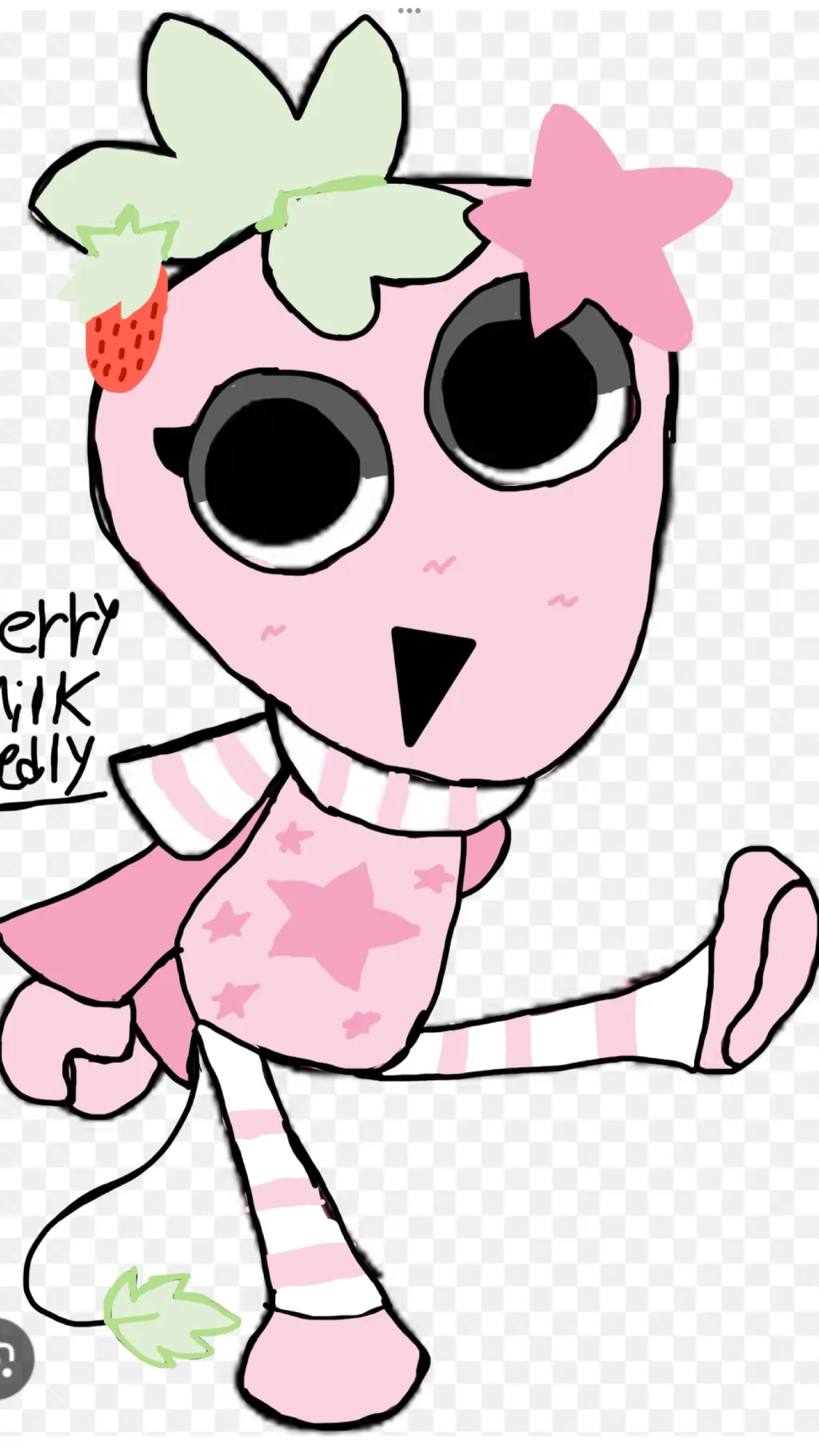 ai character: Berry milk seedly  background