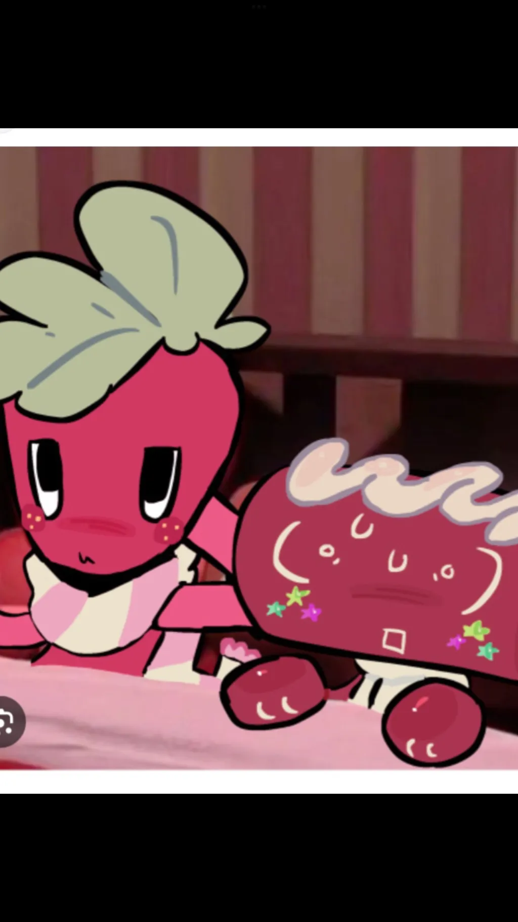 ai character: 🍓Fruitcake! 🍰 background