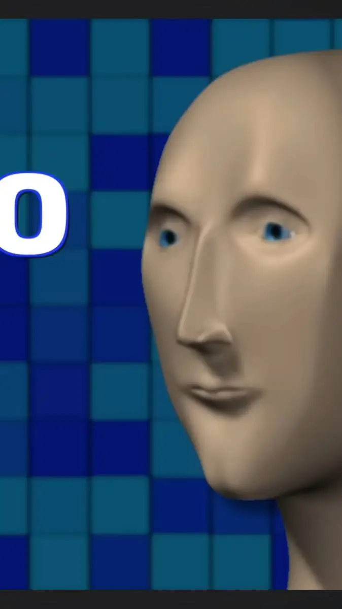 ai character: stonks man background