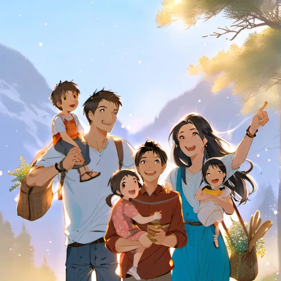 chat with ai character: family trip