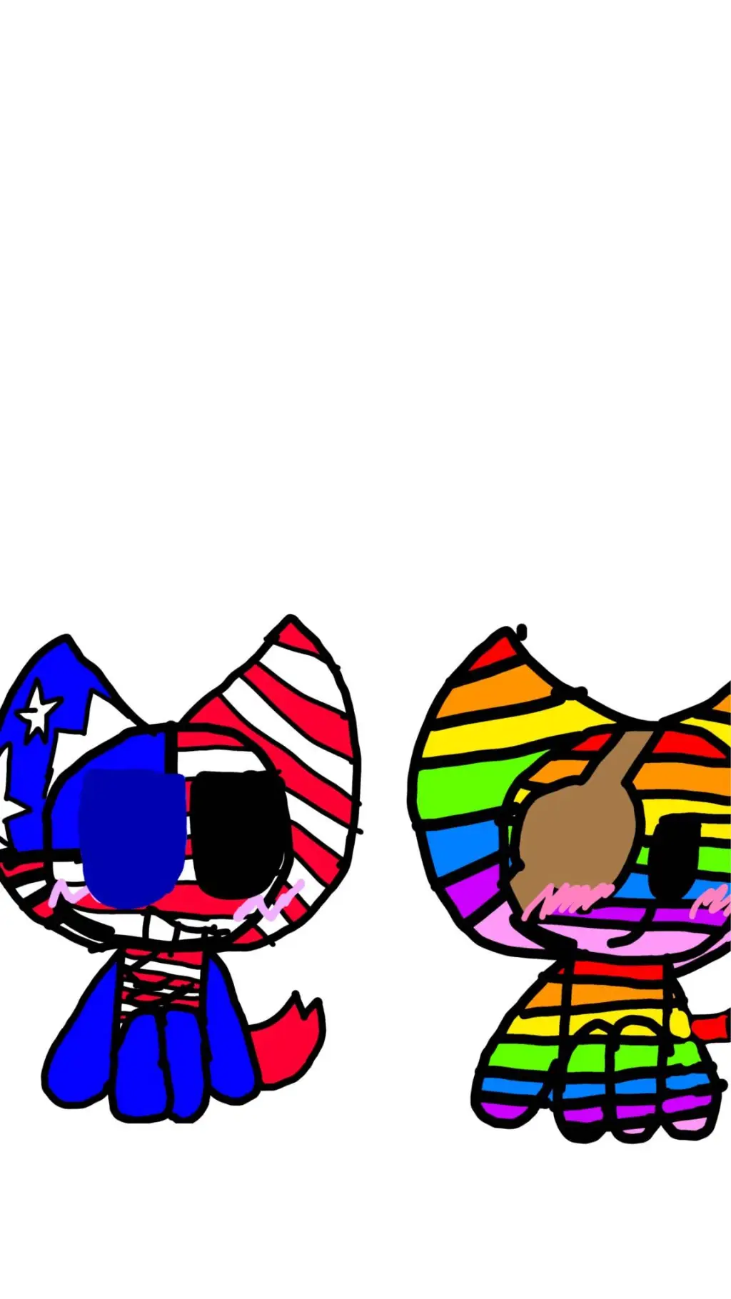 ai character: Americy x gay cat  background