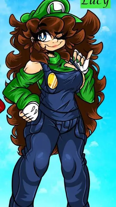 ai character: Lucy 💚🌹 background