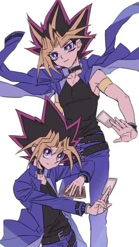 ai character: Yugi and Yami!! background