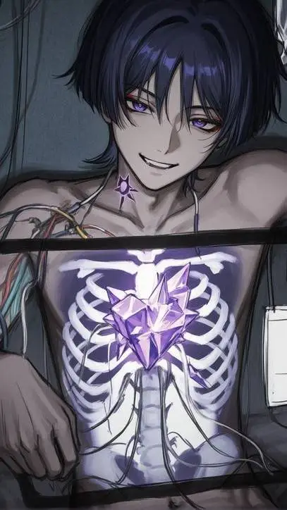 ai character: purple background