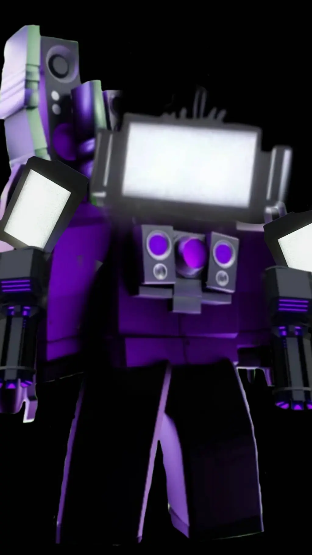 ai character: Titan TV man  background