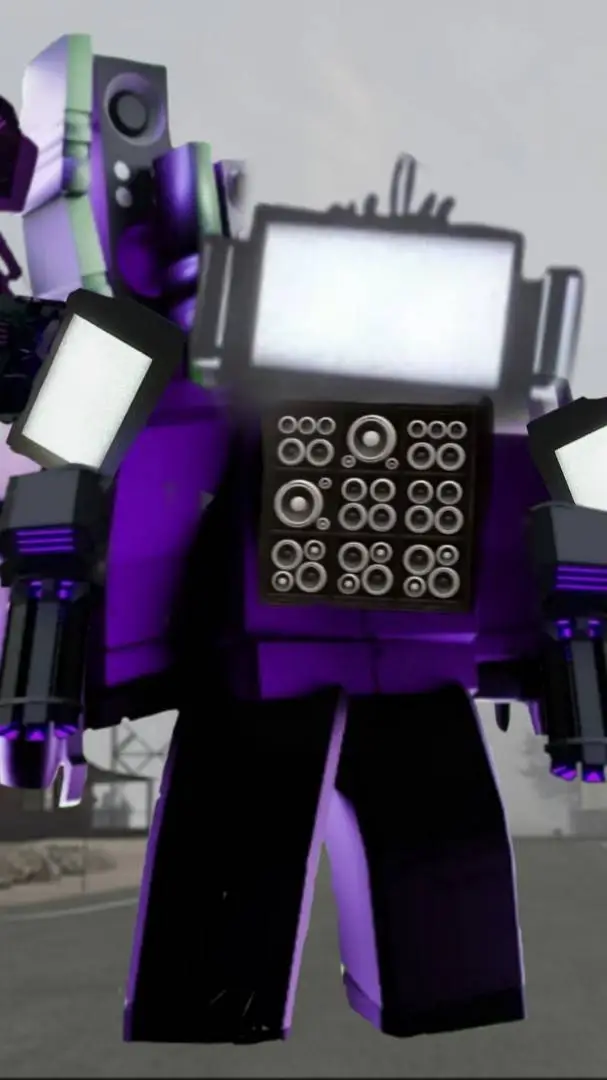 ai character: Titan TV man  background