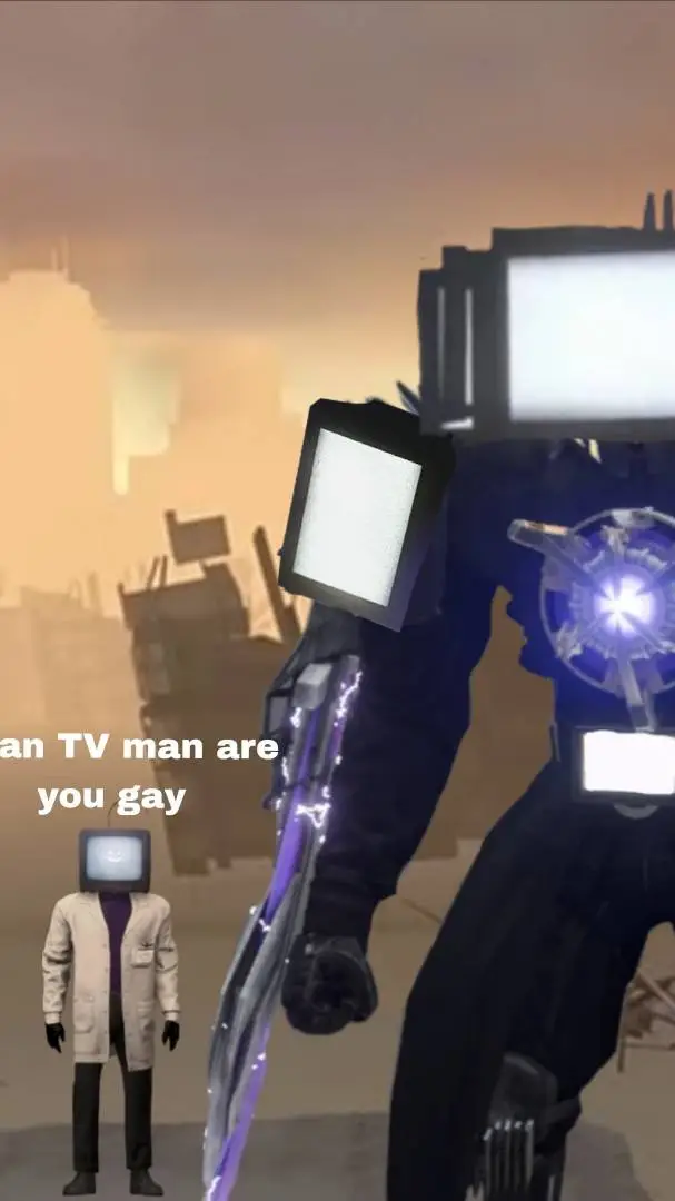 ai character: Titan TV man  background