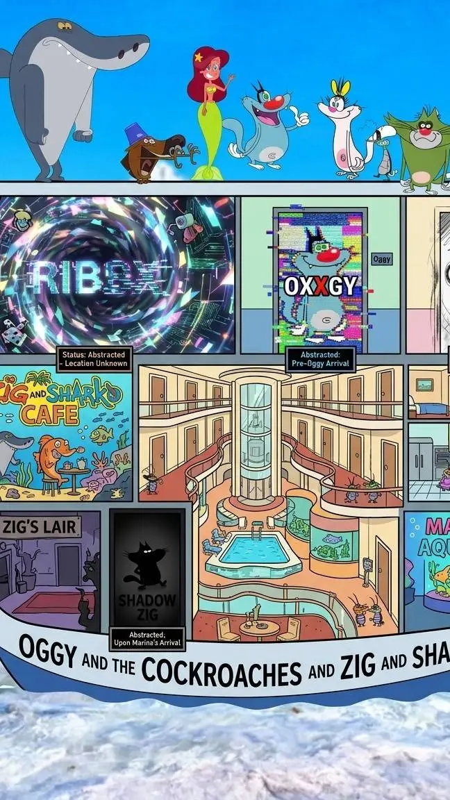 ai character: Oggy and Zig background