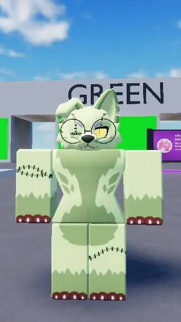 ai character: furry dog zombie background