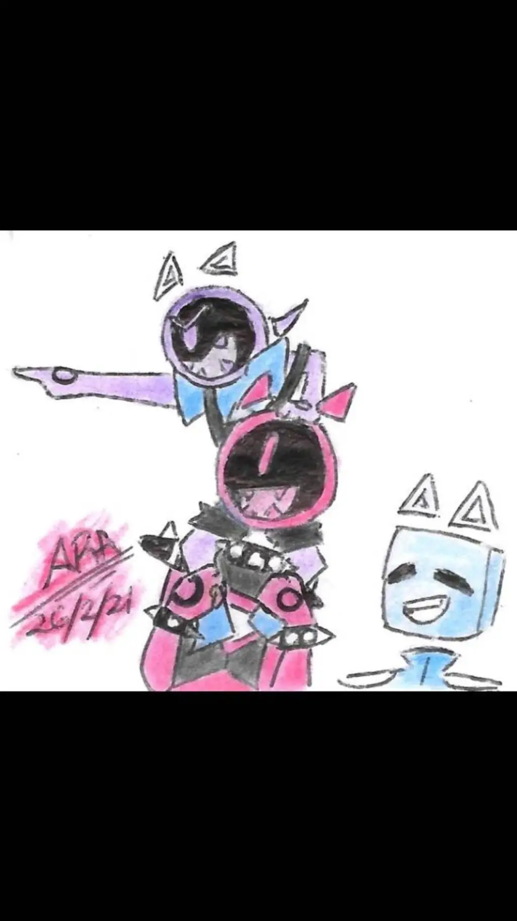 ai character: erhm Blixer x cube background