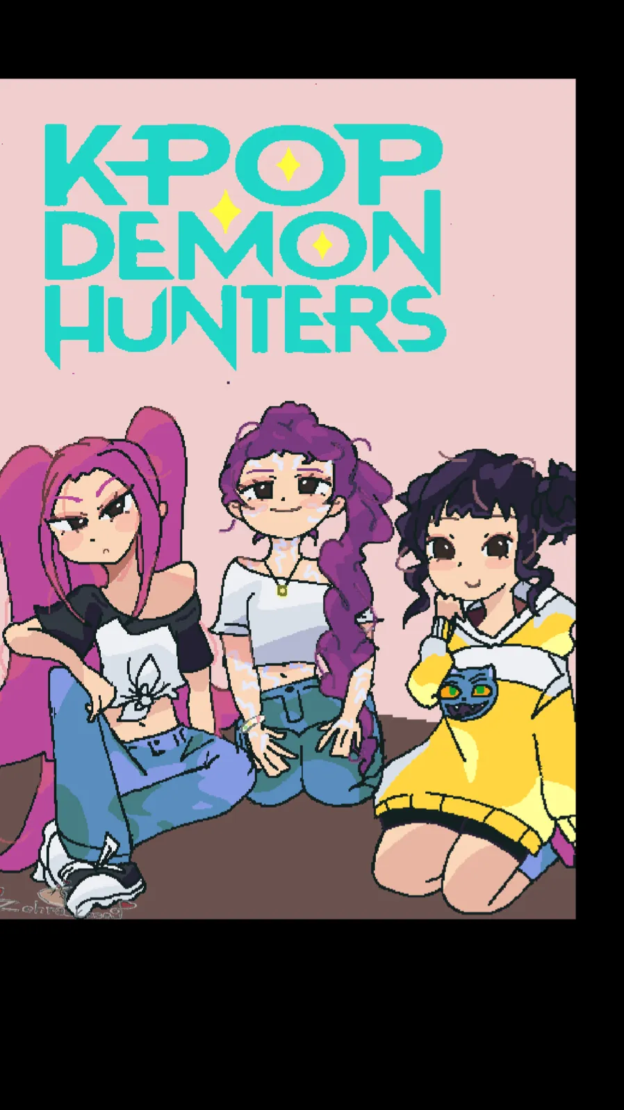 ai character: Kpop demon hunters background