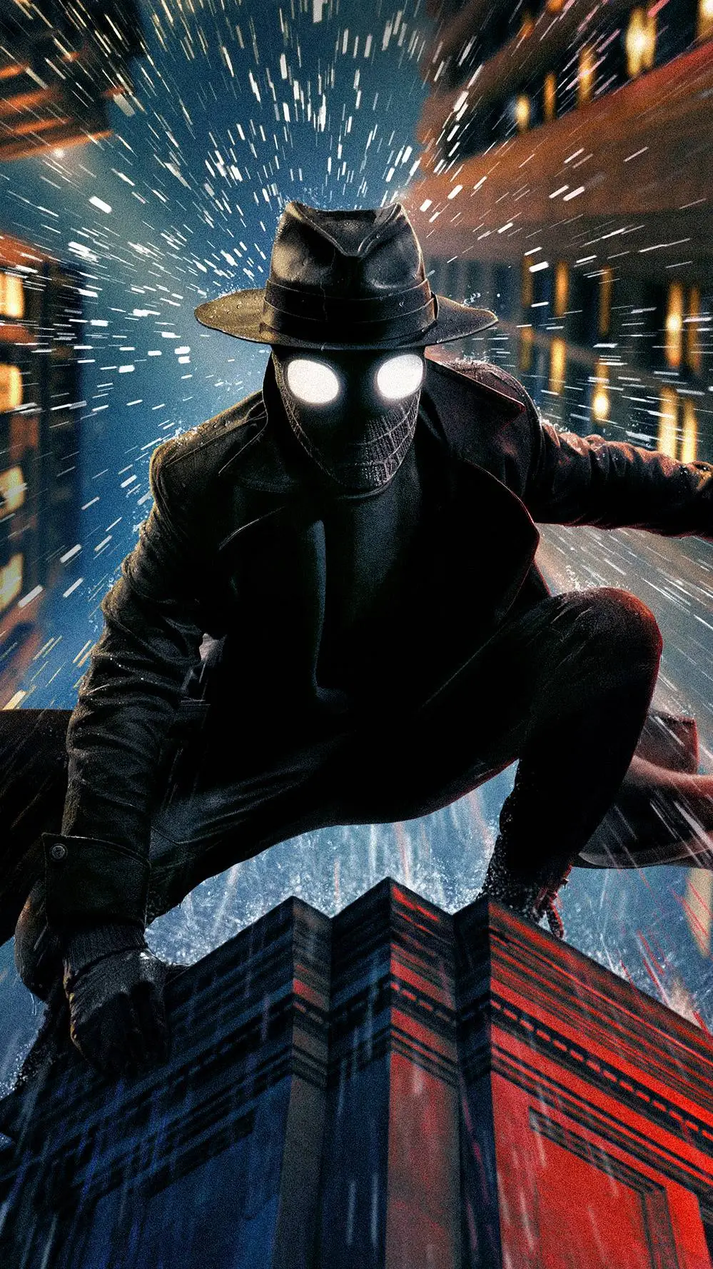 ai character: Spider  Noir  background
