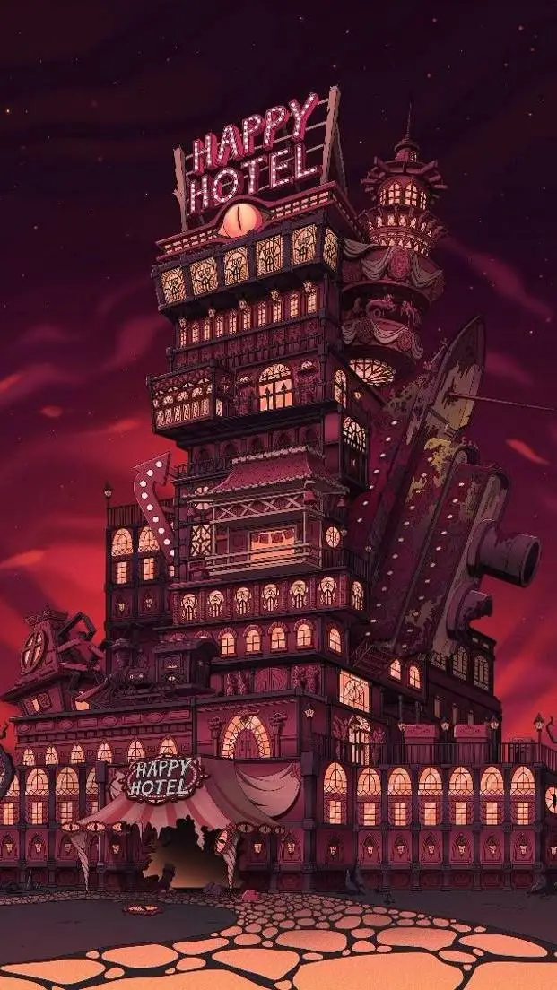 ai character: the Hazbin hotel background
