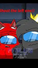 ai character: red x black  background