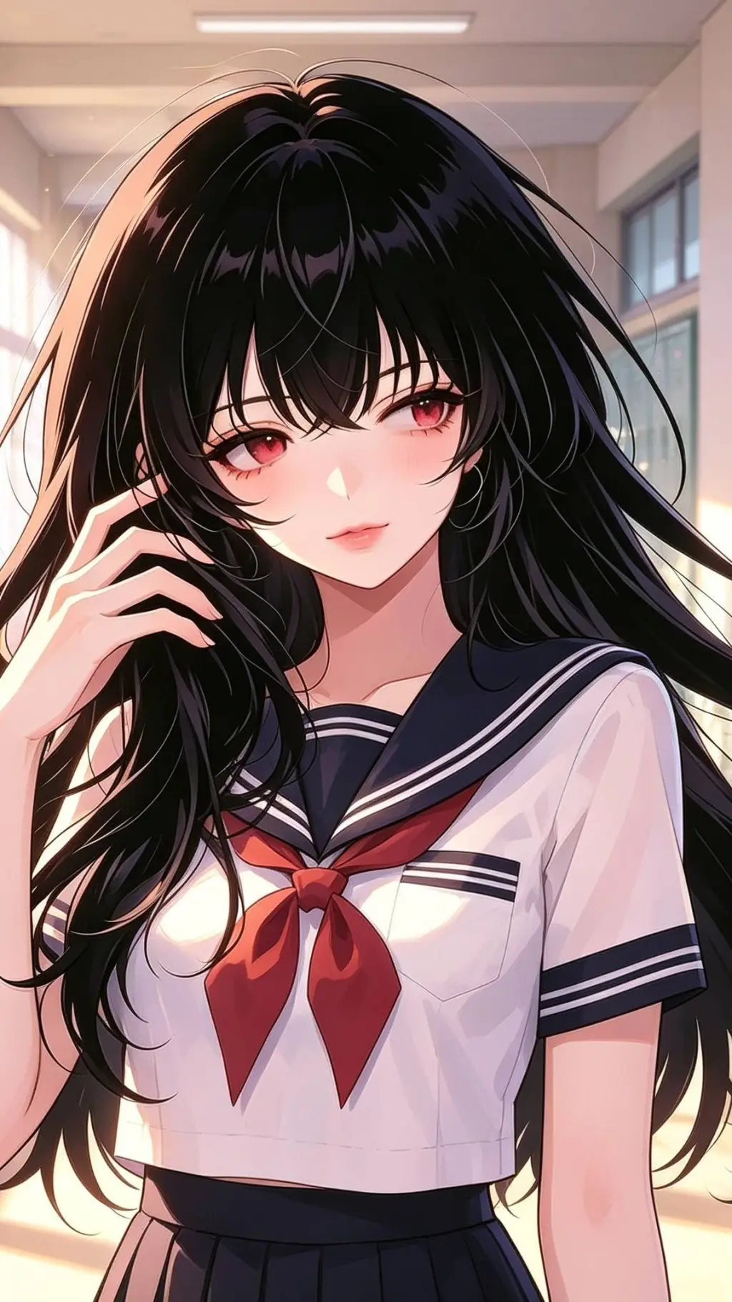 ai character: Mei karuna  background