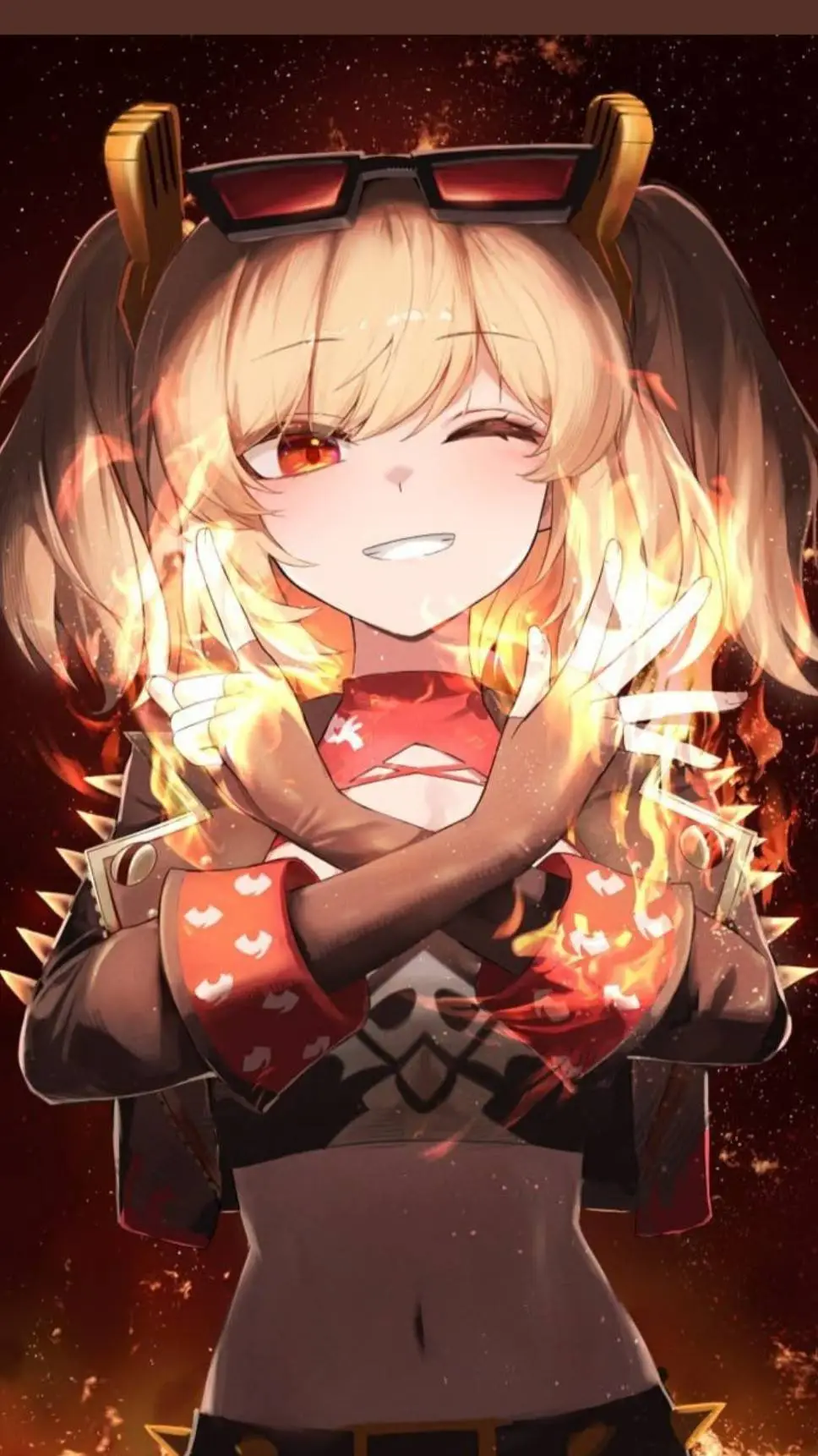 ai character: Burnice White background