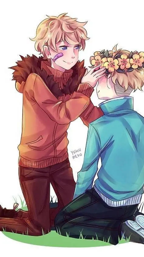 ai character: Kenny x butters background