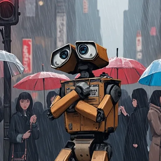 chat with ai character: Wet Wall-E