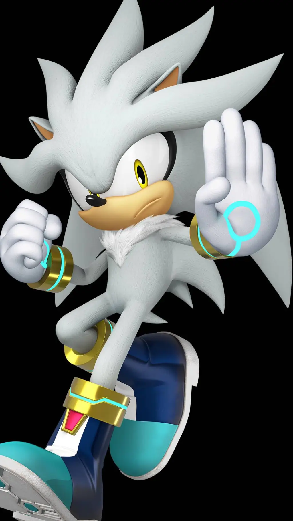 ai character: silver background