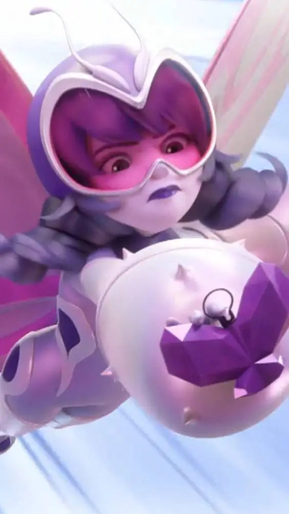 ai character: Lady butterfly  background