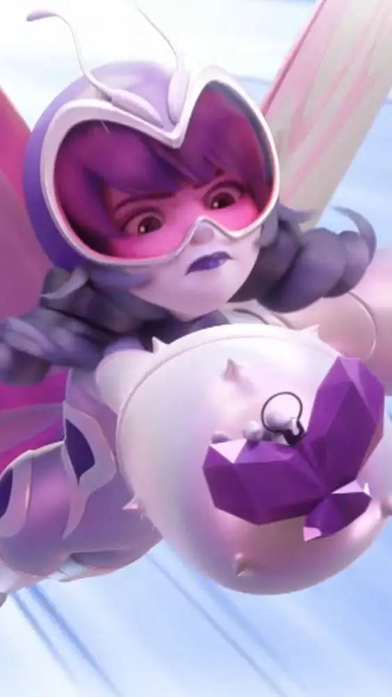 ai character: Lady butterfly  background