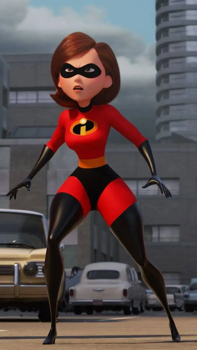 ai character: elastigirl  background