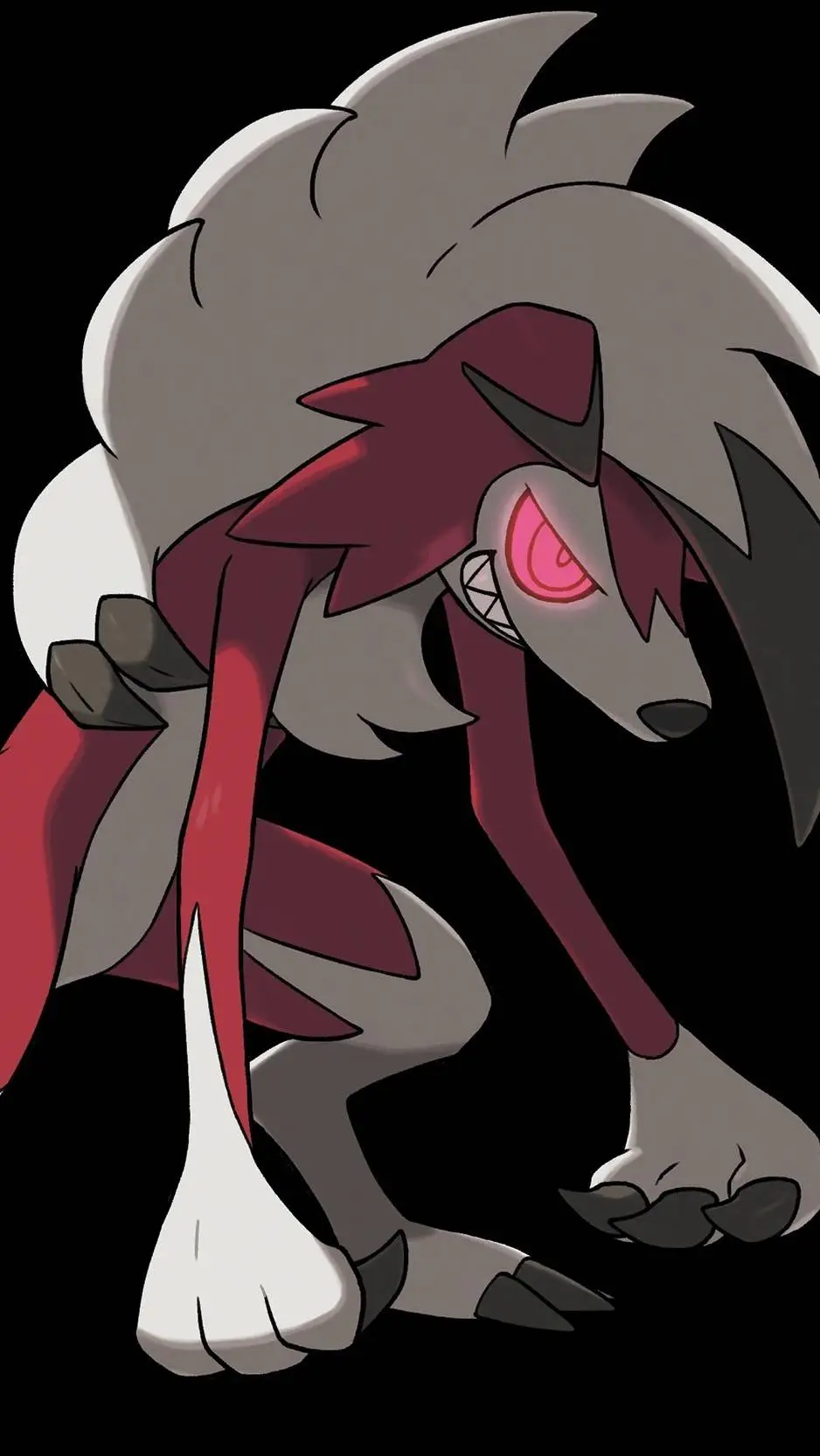 ai character: Lycanroc(Midnight) background