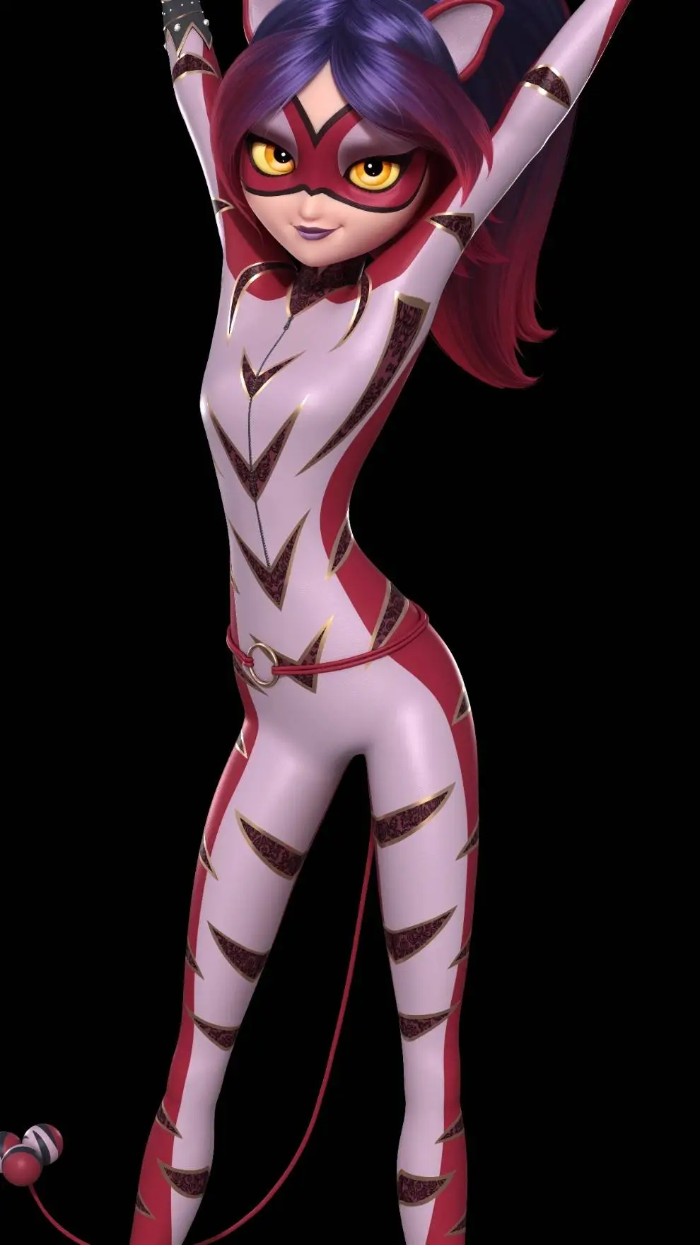 ai character: Purple tigress  background