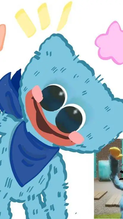 ai character: Huggy wuggy (baby) background