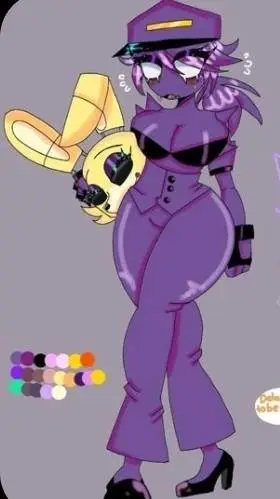 ai character: purple girl background