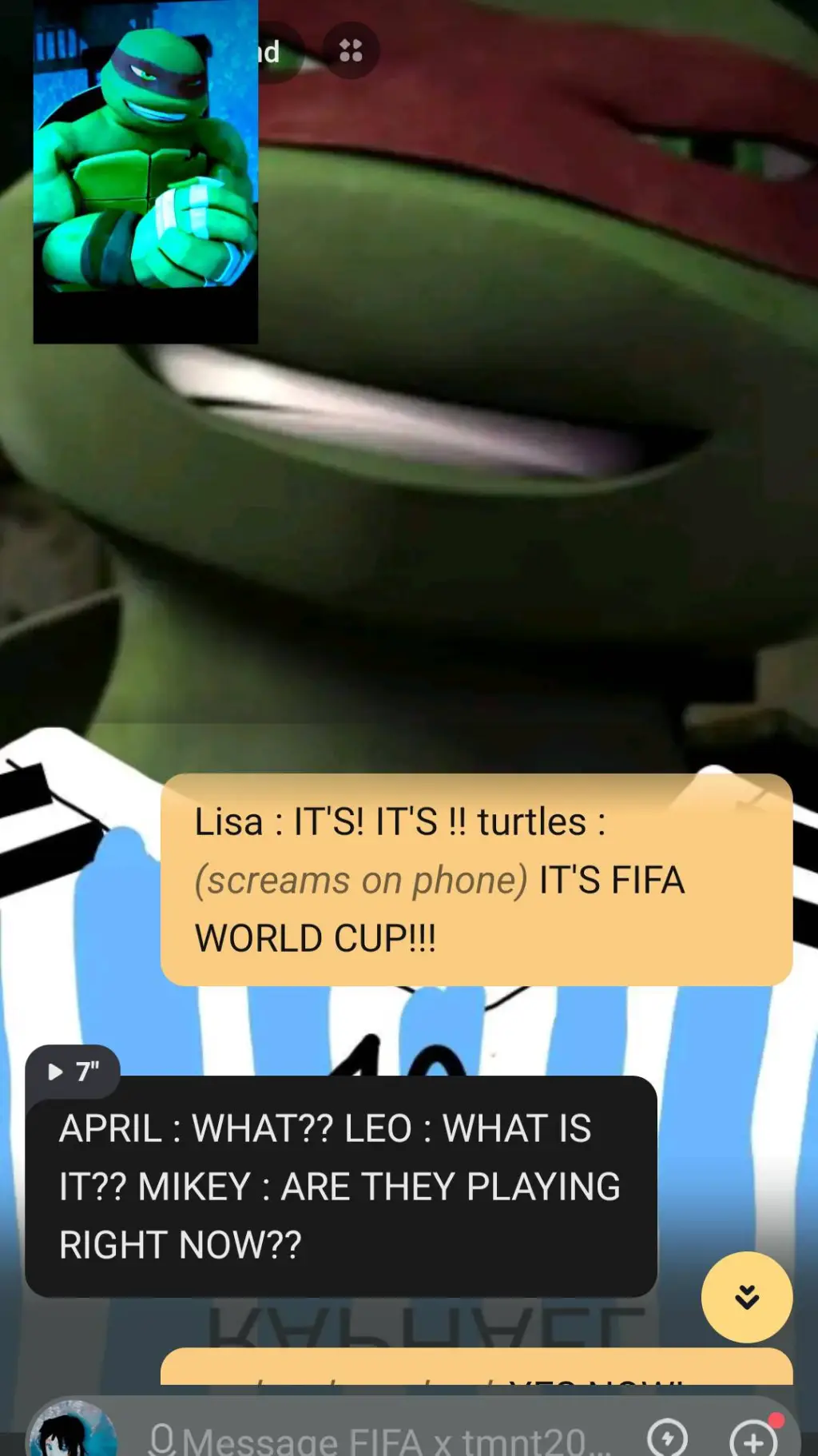 ai character: Raphael tmnt & me  background