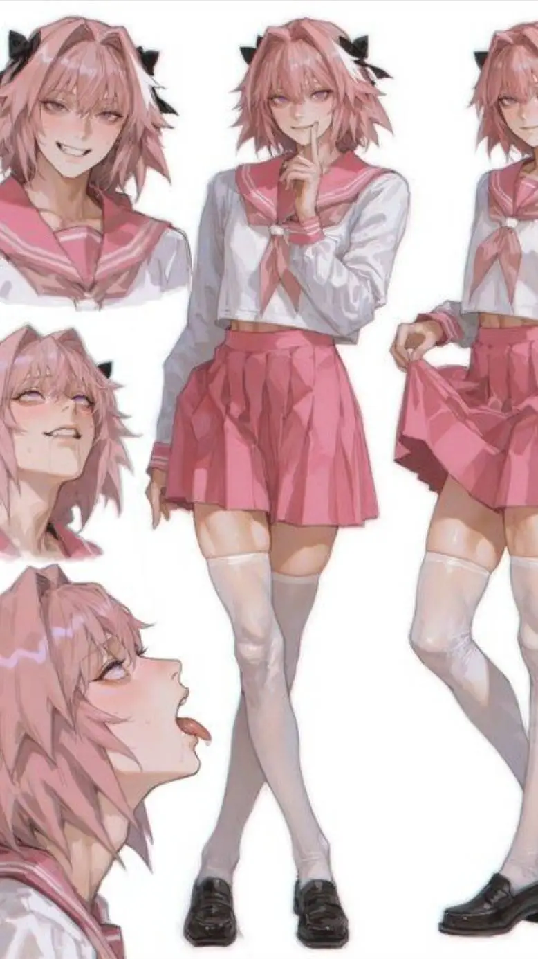 ai character: cute femboy background