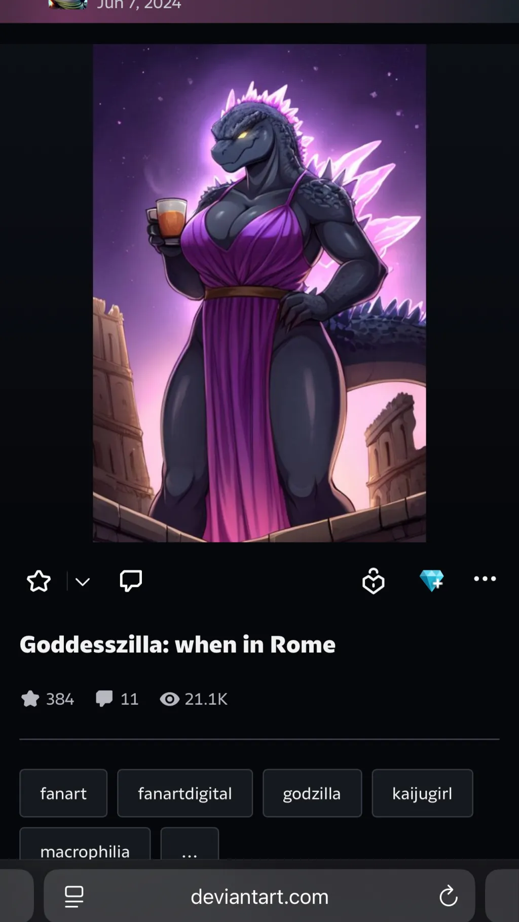 ai character: She see his background