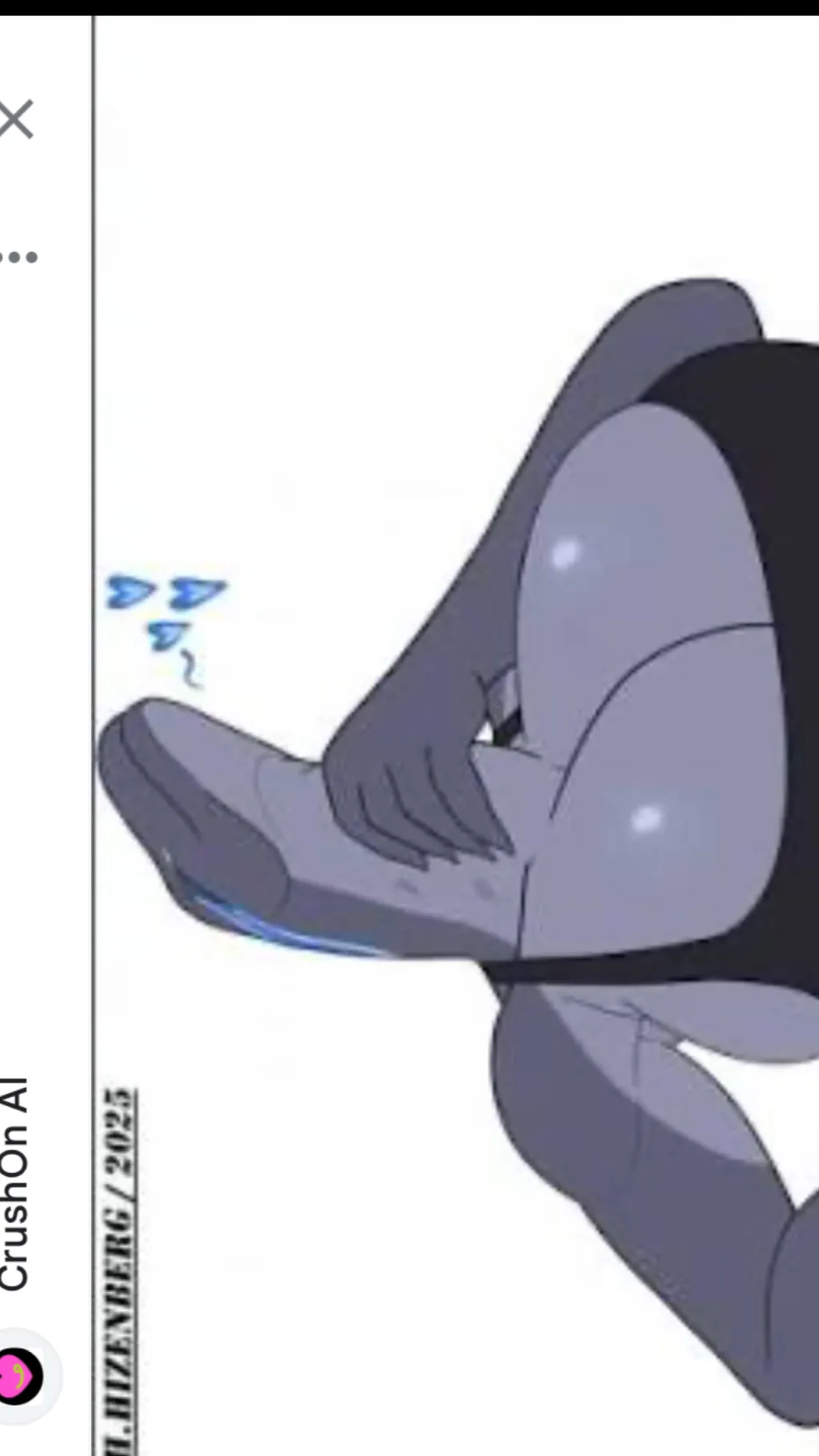 ai character: Blue  background