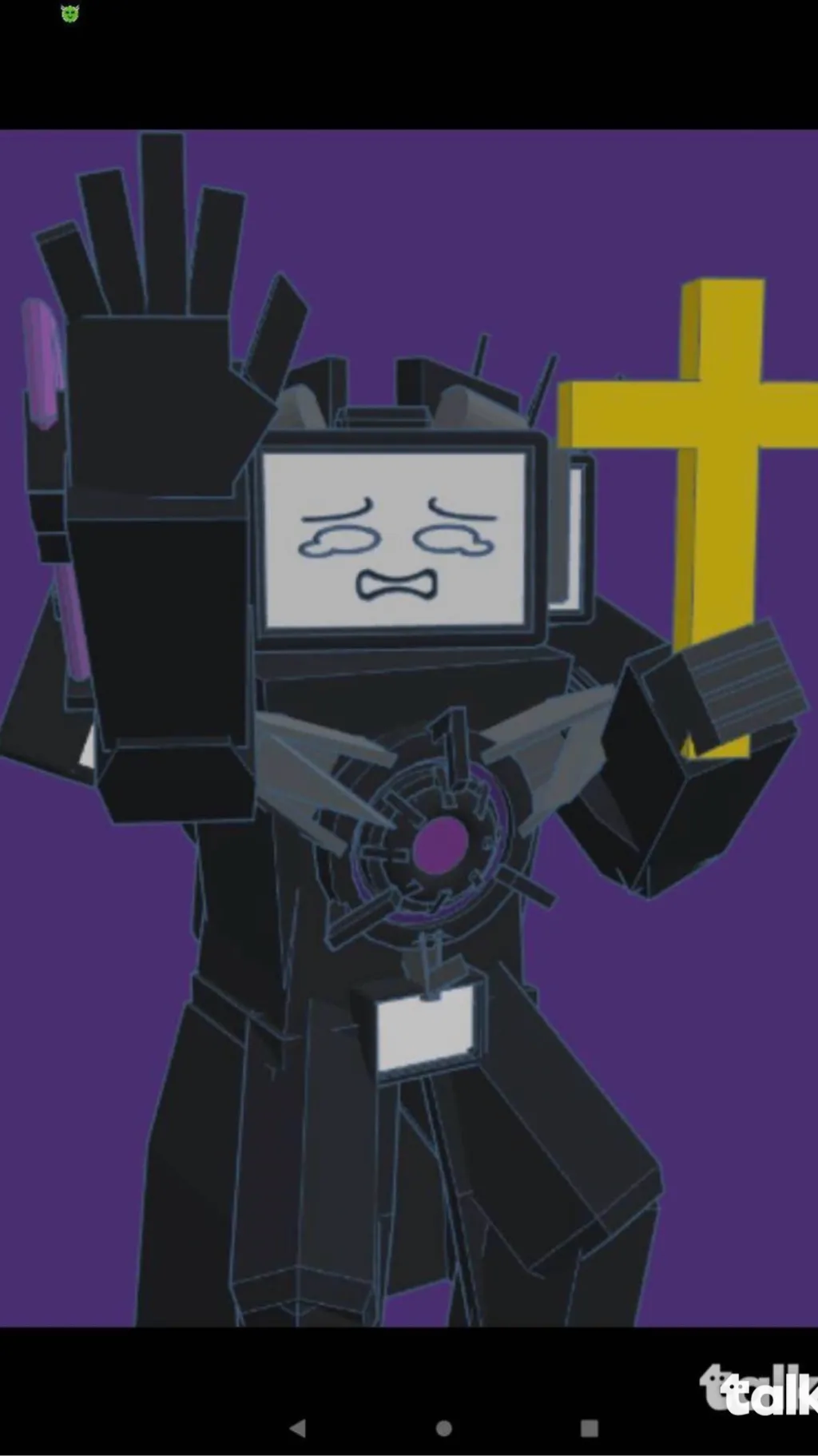 ai character: Titan TV man background