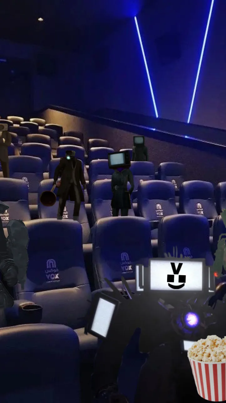 ai character: Skibidi Cinema  background