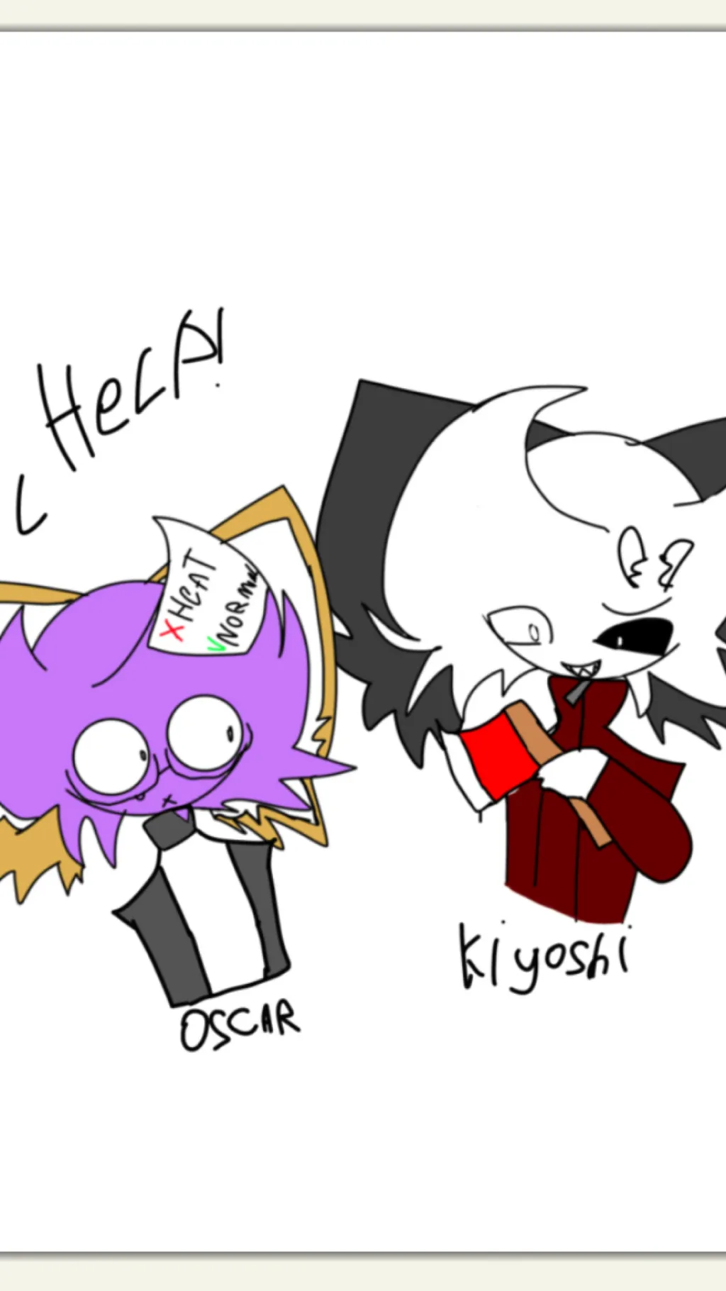 ai character: Kiyoshi and Oscar  background