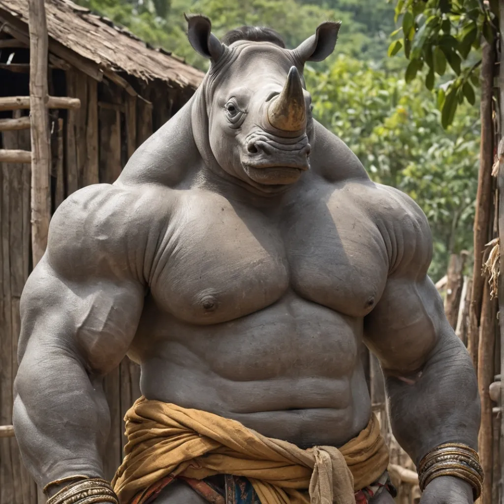 chat with ai character: Rhinoman