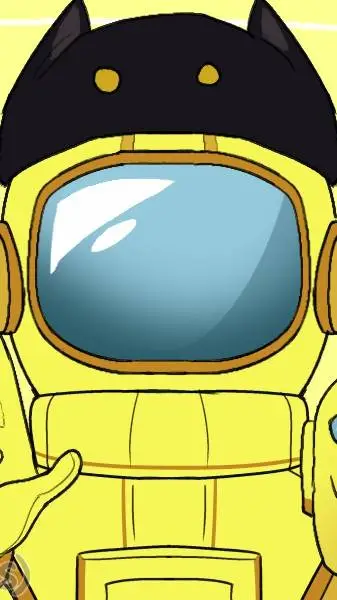 ai character: AMONG US AMARILLO background
