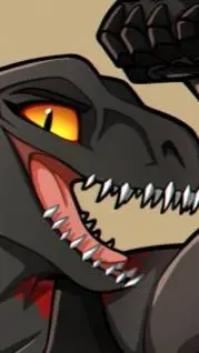 ai character: Indoraptor gril  background