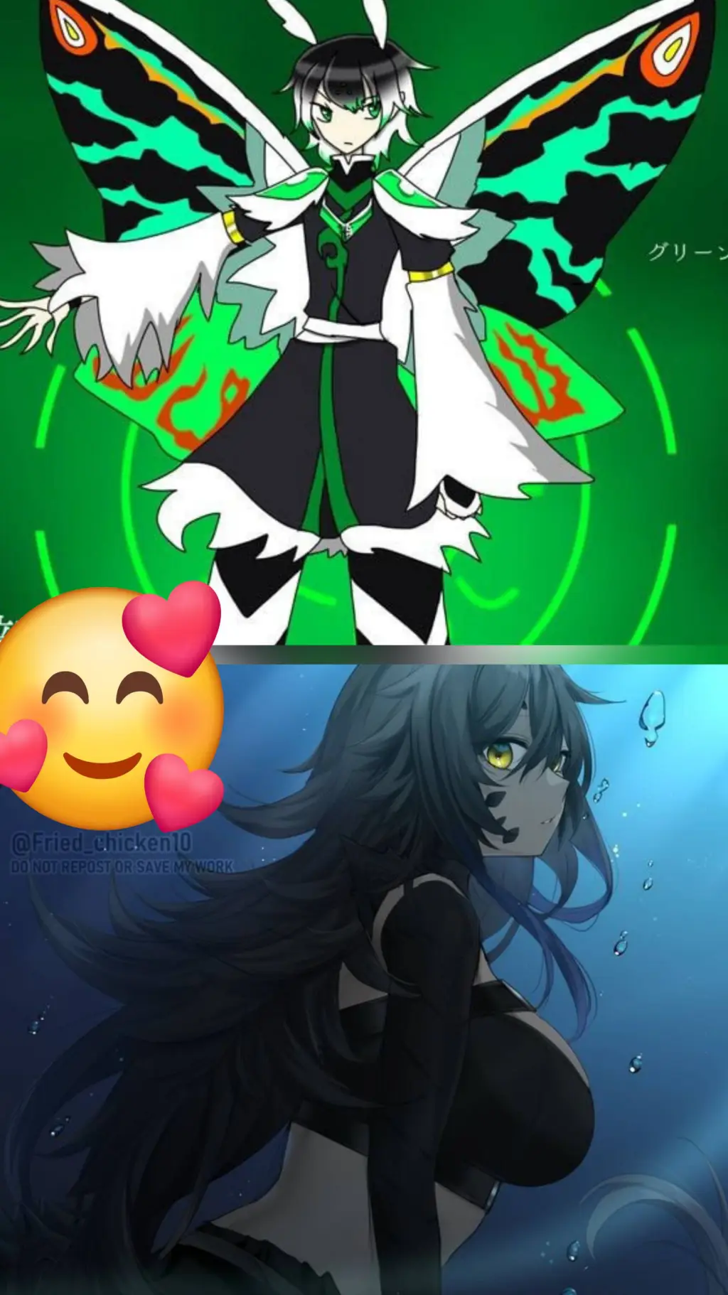 ai character: Godzi fem 💖👑 background