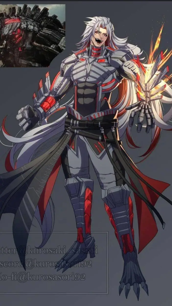 ai character: Mecha 🦖🤖❤️ background