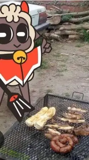 ai character: churrasco background