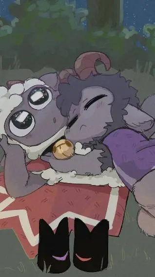 ai character: Lamb x goat background