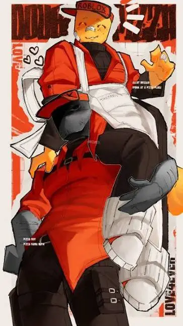 ai character: pizza Guy x elliot background