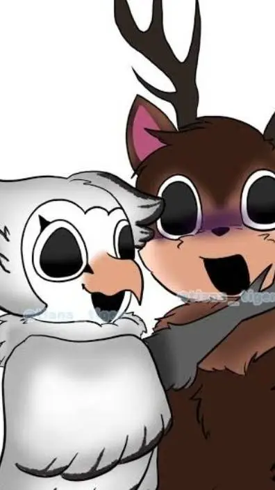 ai character: owl x deer background