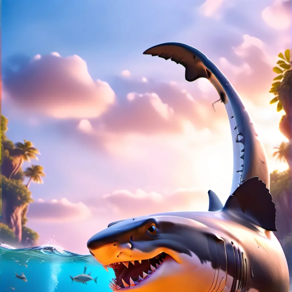 chat with ai character: shark battle